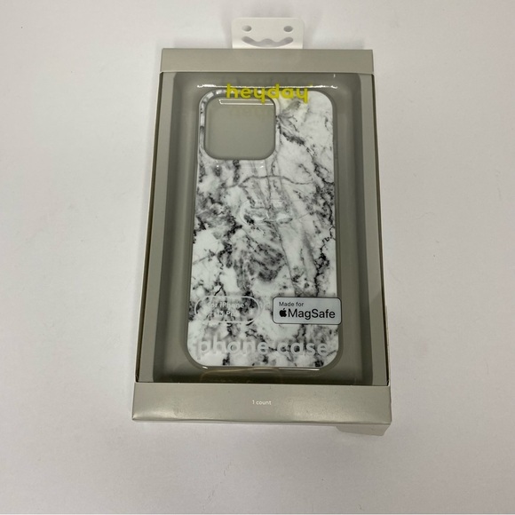 Heyday Black White Marble Bumper Phone Case iPhone 13 Pro with MagSafe NIB - Picture 2 of 6